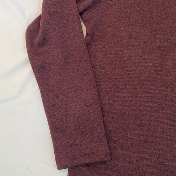 NWT Eddie Bauer Mens fleece 1/4 zip Size Large burgundy athleisure outdoors soft - Picture 7 of 10